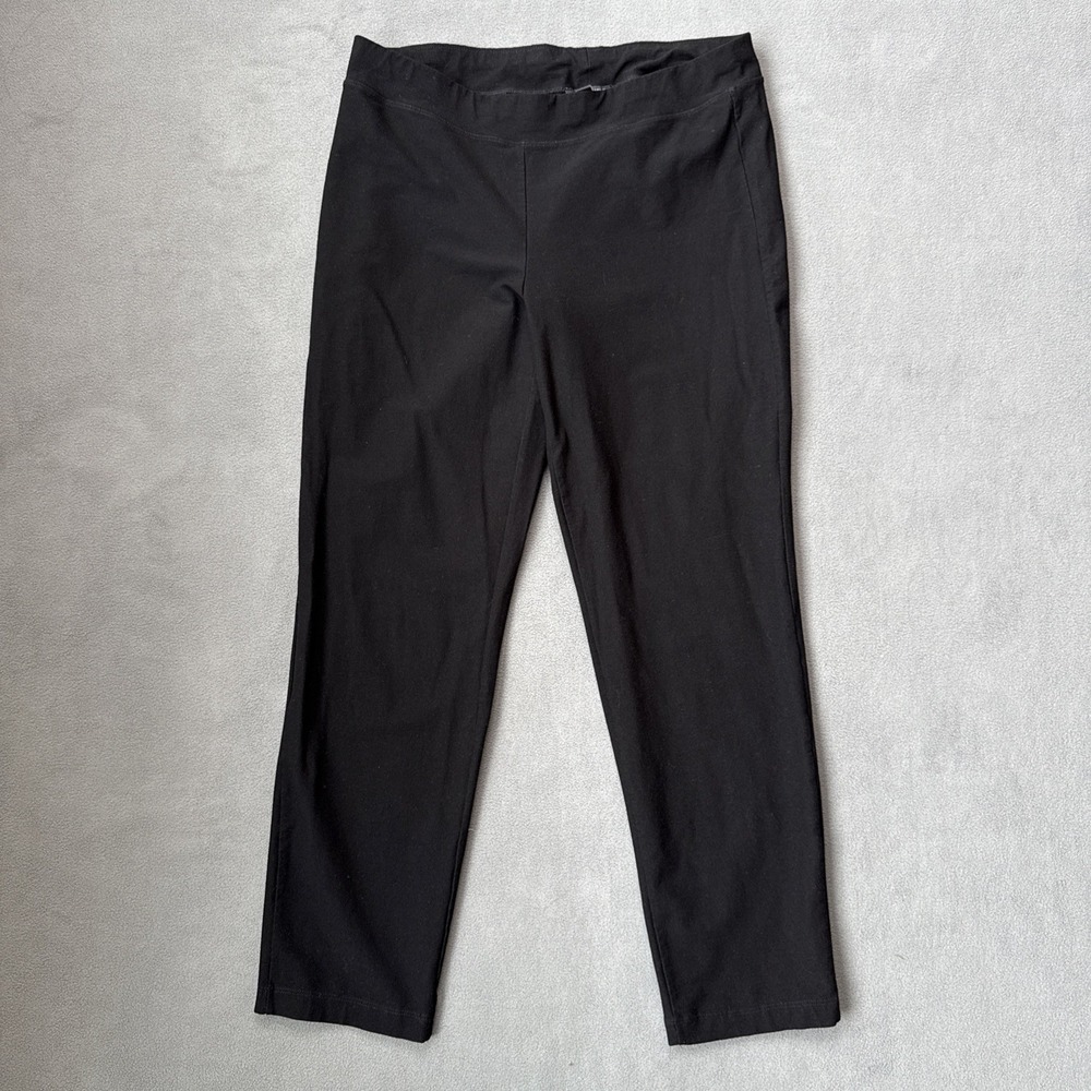 Eileen Fisher Stretch Crepe Slim Ankle Pants Small Petite Travel